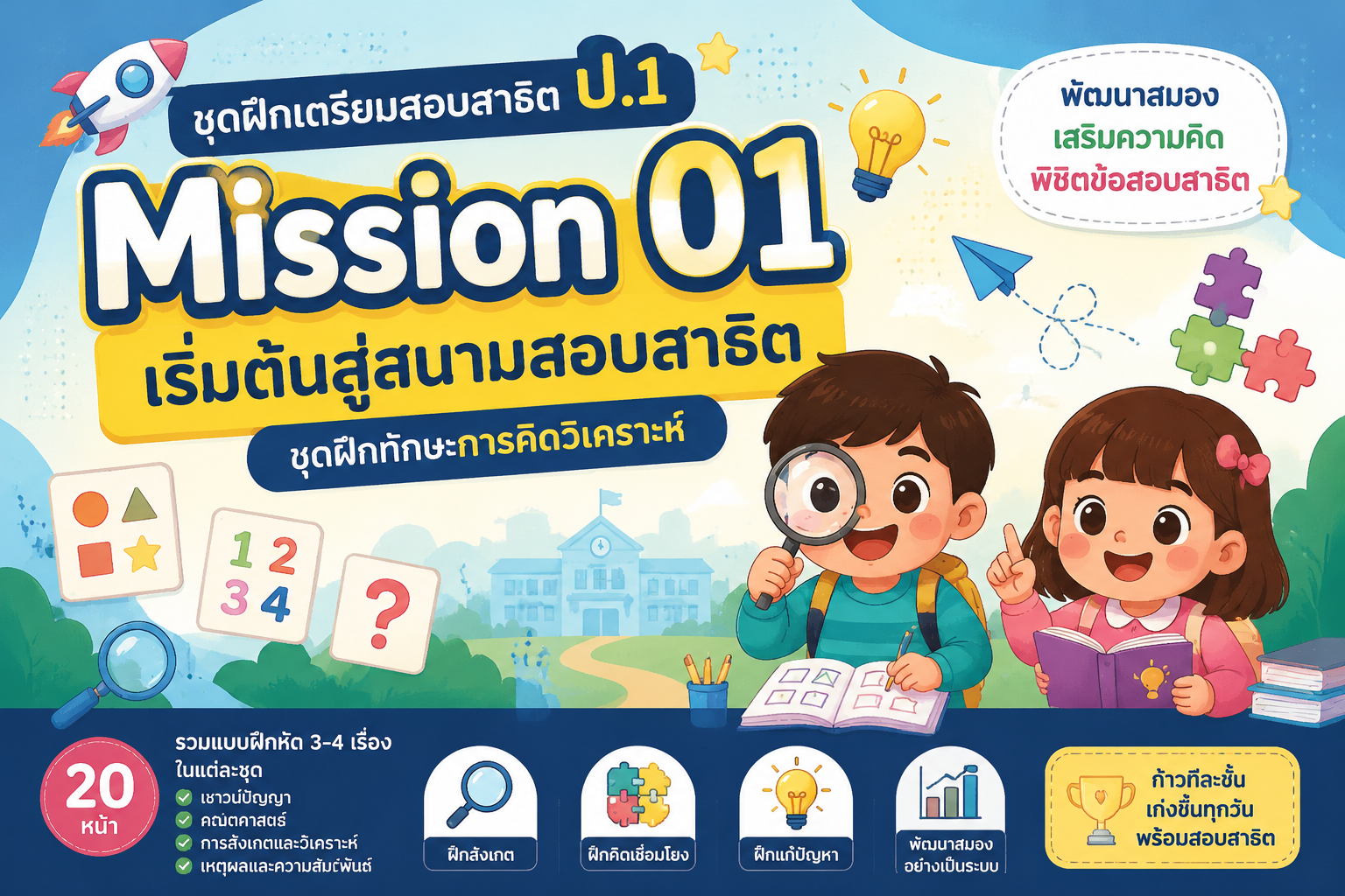 Mission 01 : เริ่มต้นสู่สนามสอบสาธิต